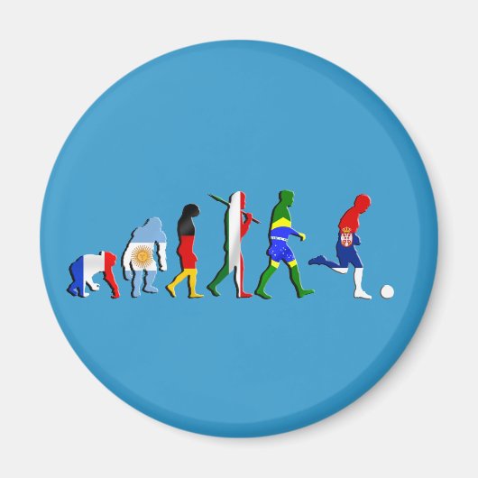 セルビア・サッカー マグネット (正面)