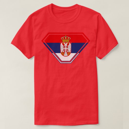セルビア・スーパー権限シールド Tシャツ (デザイン正面)
