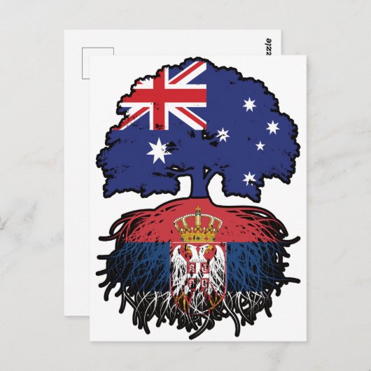 セルビア・セルビア・オーストラリア・ツリー・ルーツ ポストカード (正面/裏面)