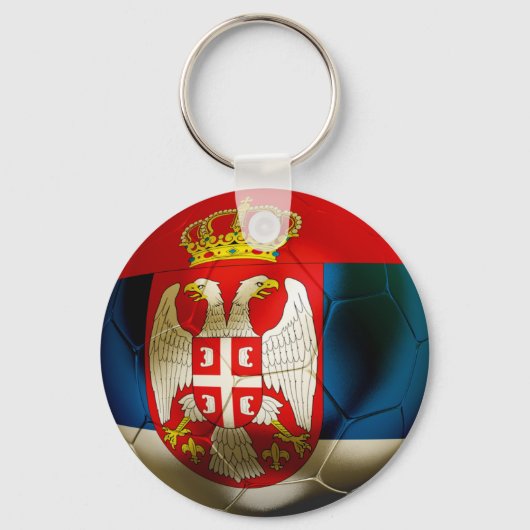 セルビア・フットボール キーホルダー (正面)