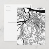 セルビア ベオグラードの地図 ポストカード (正面/裏面)