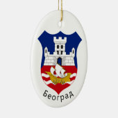 セルビア・ベオグラードの紋章 セラミックオーナメント (右)