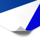 セルビア・ボスニア・ヘルツェゴビナ国旗の国半記号 ポスター (角)