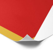 セルビア・モンテネグロ国旗の国半記号 ポスター (角)