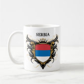 セルビア[個人化して下さい] コーヒーマグカップ (左)