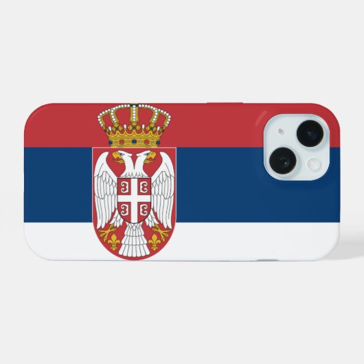 セルビア iPhone 15ケース (裏面横)