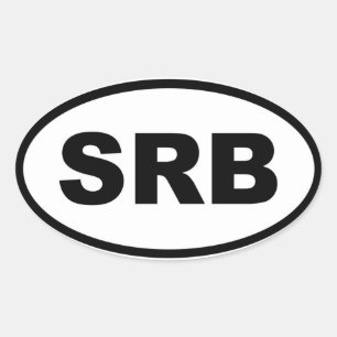 セルビアSRBヨーロッパ 楕円形シール