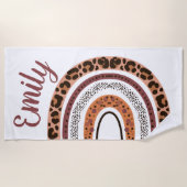 セルビエットデプラージアーク – エンシエル、虹の色 ビーチタオル (正面)