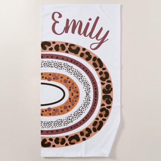 セルビエットデプラージアーク – エンシエル、虹の色 ビーチタオル (正面)