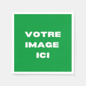 セルビエット – ヴォルトレイメージici – ペルソナリゼ スタンダードカクテルナプキン (正面)