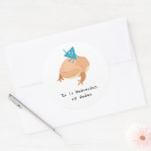 セルビーと水曜日のカエルのクラシック丸いステッカー ラウンドシール (封筒)