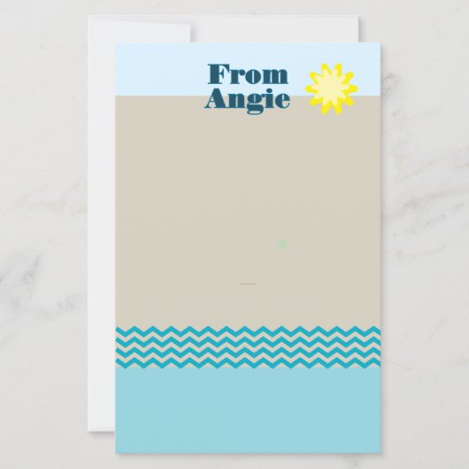 セルフアドレスによるカスタマイズ可能な紙シート (正面)