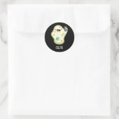 セルフィおもしろいー生物学セルフィープンダークBG ラウンドシール (バッグ)