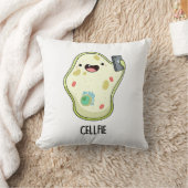 セルフィーおもしろいバイオロジー自撮りパン クッション (ブランケット)