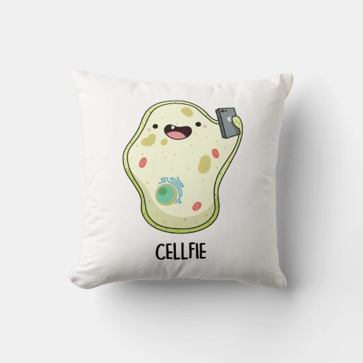 セルフィーおもしろいバイオロジー自撮りパン クッション (正面)