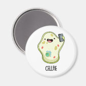 セルフィーおもしろいバイオロジー自撮りパン マグネット (正面/裏面)