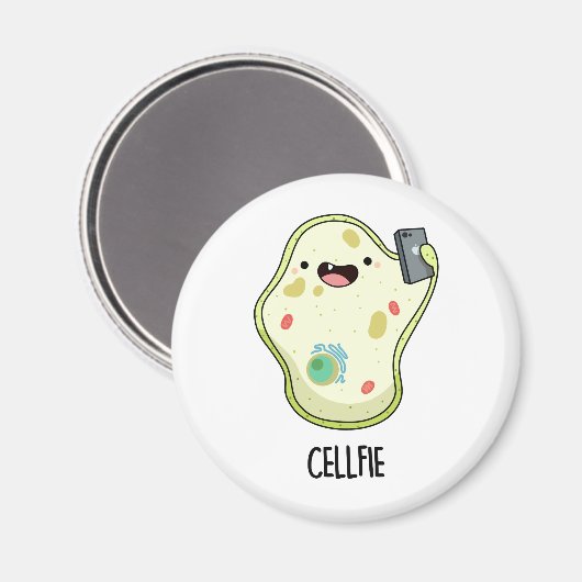 セルフィーおもしろいバイオロジー自撮りパン マグネット (正面/裏面)