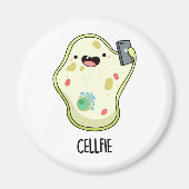 セルフィーおもしろいバイオロジー自撮りパン マグネット (正面)