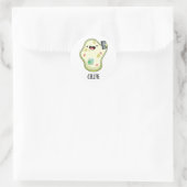 セルフィーおもしろいバイオロジー自撮りパン ラウンドシール (バッグ)