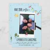 セルフィーでクリスマスメリーの写真を撮る シーズンカード (正面/裏面)