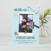 セルフィーでクリスマスメリーの写真を撮る シーズンカード (スタンド正面)