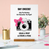 セルフィーのアクリルの8つのサインに滑ろう アクリルサイン (ウェディング)