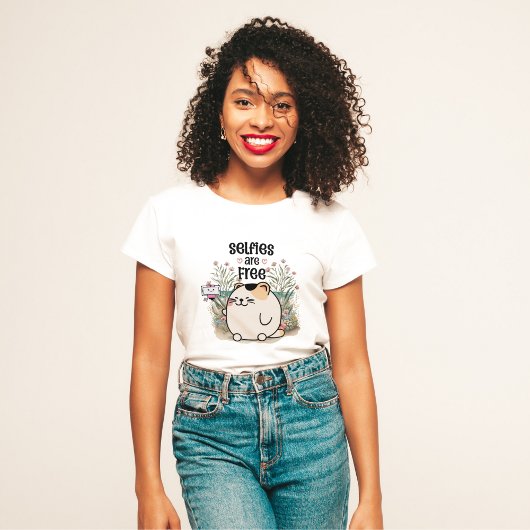 セルフィーは無料 女性用 Tシャツ