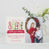 セルフィークリスマスグリーティングカード 招待状 (スタンド正面)