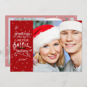 セルフィーグリーティング チェンジャブルレッド フロステッドオーバーレイ シーズンカード (正面/裏面)