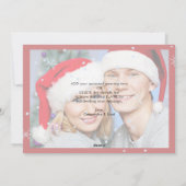 セルフィーグリーティング チェンジャブルレッド フロステッドオーバーレイ シーズンカード (裏面)