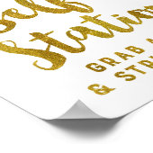 セルフィーステーション ウェディングサイン ゴールド コンフェッティ ポスター (角)