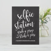 セルフィーステーション 黒板 お手頃 プレート (スタンド正面)