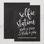 セルフィーステーション 黒板 看板 お手頃 (正面/裏面)