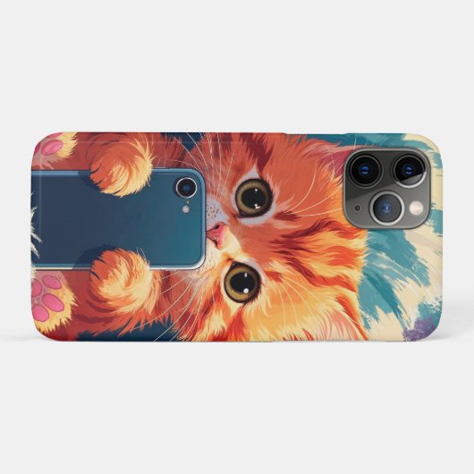 セルフィータイム – かわいい子猫とスマートフォン Case-Mate iPhoneケース (裏面(横))