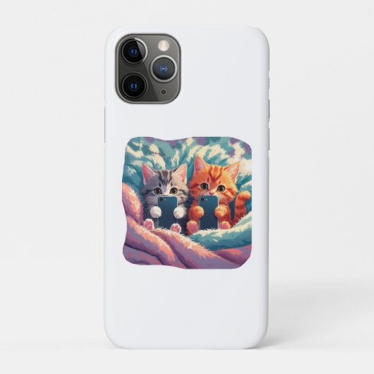 セルフィータイム – スマホを持ったかわいい子猫 Case-Mate iPhoneケース (裏)