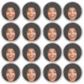 セルフィー |お使いの顔フォトおもしろいバチェロレッテ シール (正面)