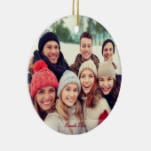 セルフィー・メリークリスマスオーナメント赤 セラミックオーナメント (右)