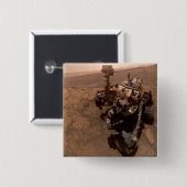 セルフィーNASA火星キュリオシティ・ローバー研究所 缶バッジ (正面&裏面)