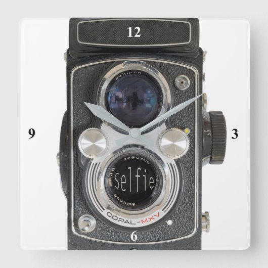 セルフィ スクエア壁時計 (正面)