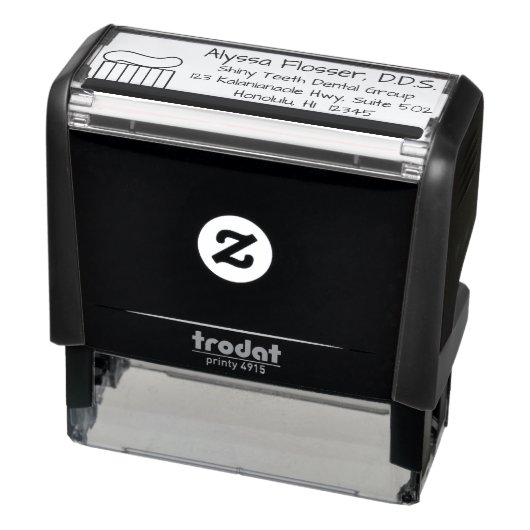 セルフインキング歯科用ゴム印紙歯ブラシアドレス セルフインキングスタンプ (商品)