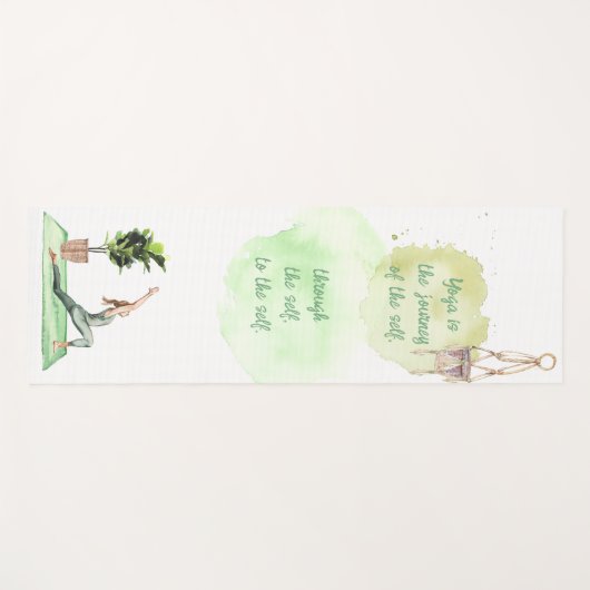 セルフウォーターカラーヨガマットの旅 ヨガマット (正面(横))