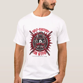 セルフカストディか消えろ - ビットコインTシャツ Tシャツ