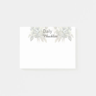 セルフケアのためのフローラルデイリーチェックリスト ポストイット
