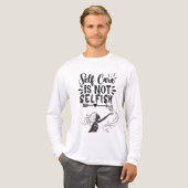 "セルフケアはエゴではない" インスピレーショングラフィック トライブレンドTシャツ (正面全体)
