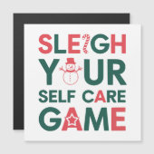 「セルフケアゲームを極めよう ホリデー マグネティック カード」 (正面/裏面)