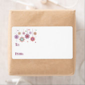 セルフスティックギフトラベル:着色クリスマススノーフレーク ラベル (インサイチュ)