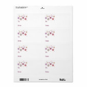 セルフスティックギフトラベル:着色クリスマススノーフレーク ラベル (フルシート)