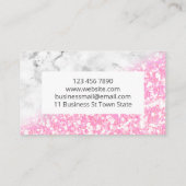 セルフデ気にイピンク大理石手作り浴美しいスパ 名刺 (裏面)