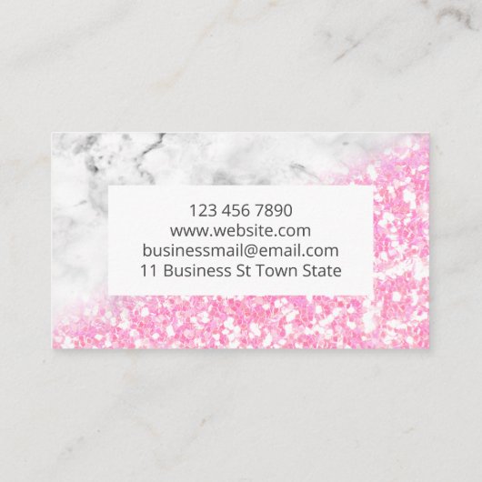 セルフデ気にイピンク大理石手作り浴美しいスパ 名刺 (裏面)