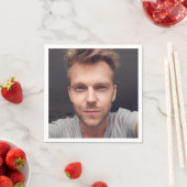 セルフフォトアップロード | あなたの顔おもしろいパーティーナプキンス スタンダードカクテルナプキン (インサイチュ)